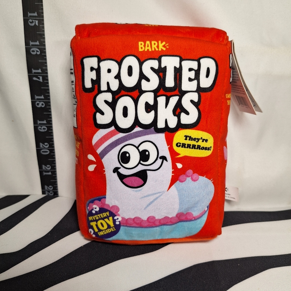 NWT Bark Frosted Socks Dog Toy L